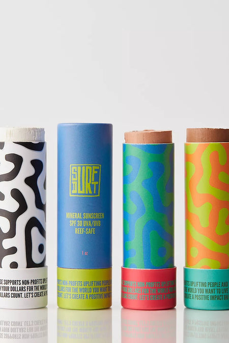 Durt Stix - in Inclusive Skin Shades - Mineral SPF 30 Push - Pop Sun Sticks - SurfDurt Sunscreen